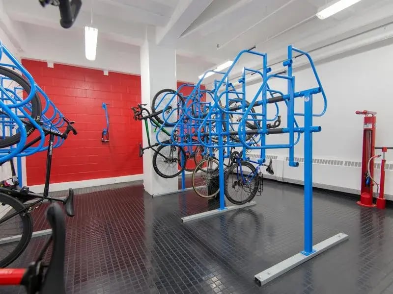 Bike storage at 53 State in Boston
