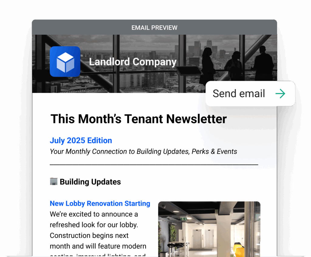 Tenant Newsletter Example