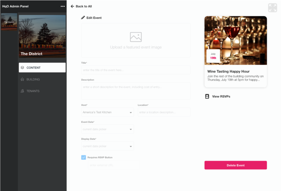 Promote And Manage Events At Commercial Properties With HqO